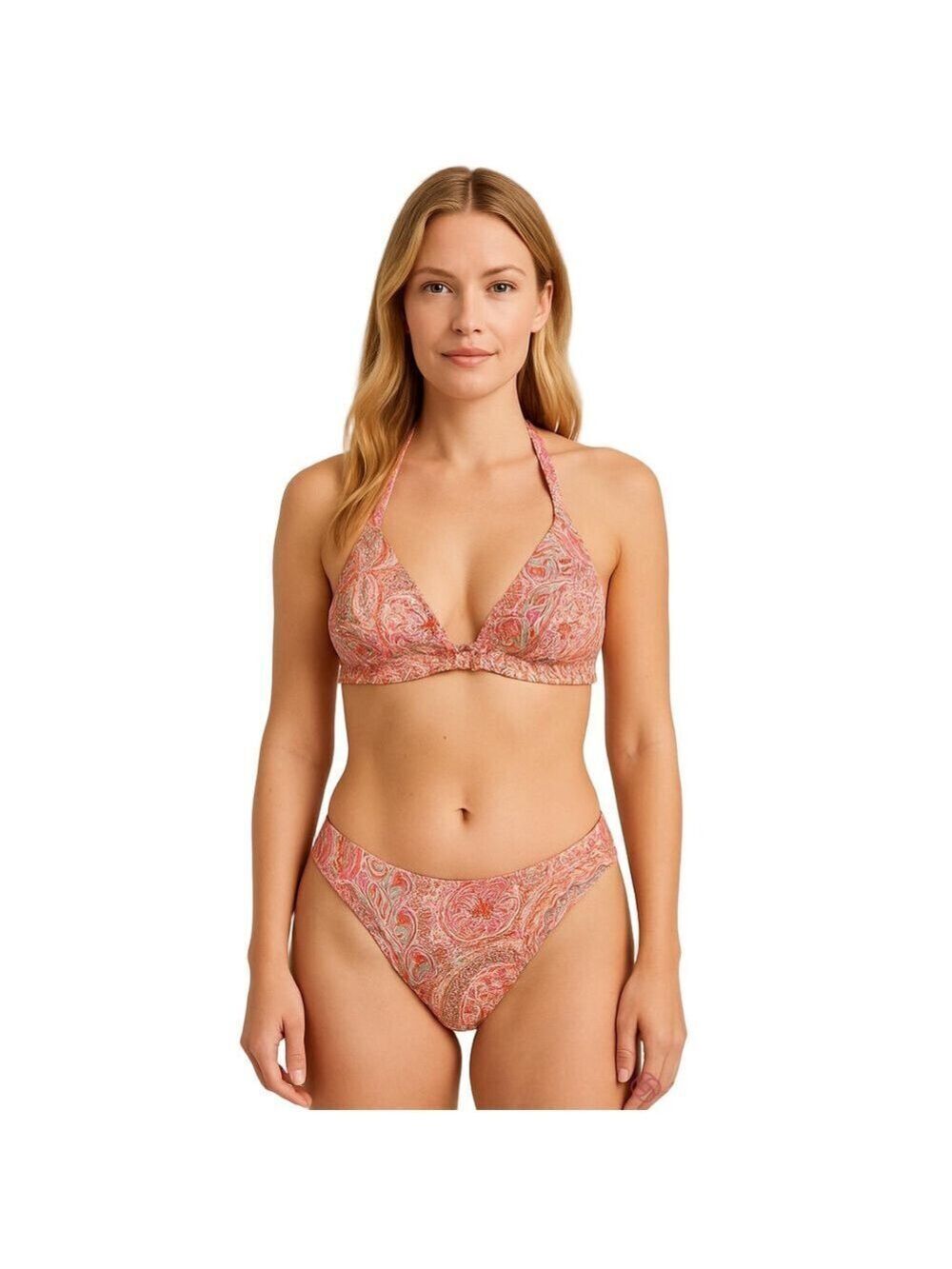 Liz Claiborne Paisley Print Bikini Sz Large